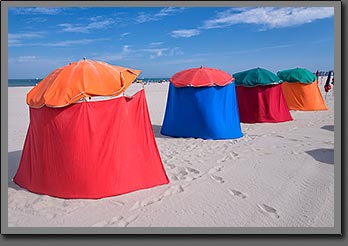 Deauville beach umbrellas