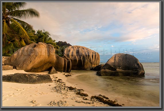 Anse source d argent sunset